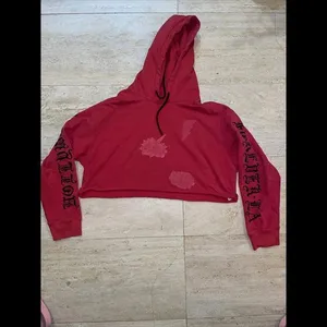 ADAPTATION Hollywood Forever Hoodie Womens Medium Cropped Crew‎ Neck Red thumbnail 2