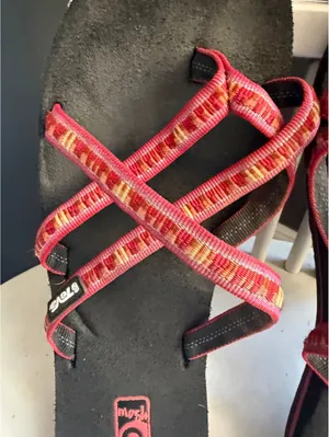 Teva Women's Strappy Pink and Orange Sandals thumbnail 4