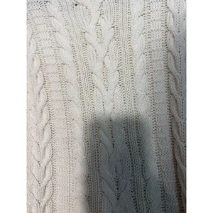 Lauren Ralph Lauren Cotton Cableknit Cream Sweater Women's Size Small thumbnail 2