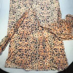 Intimately Free People Cheetah Print Maxed Out Maxi Button Dress Robe Duster Med thumbnail 7