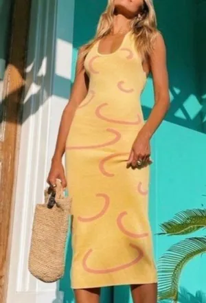 Verge Girl Yellow Knit Dress thumbnail 1