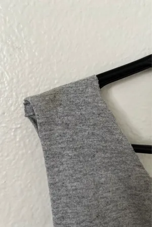 Heather Grey Tank Crop Top Gray thumbnail 8