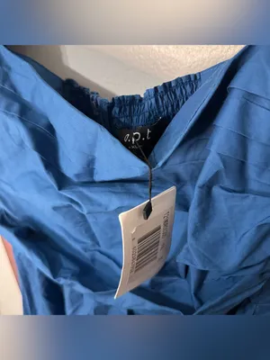 O.P.T. NEW River Blue Midi Dress Puff Sleeve OPT thumbnail 3