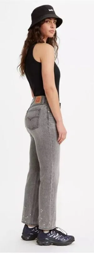 Levi’s Low Pro Straight Jeans Gray Wash Size 27 thumbnail 1