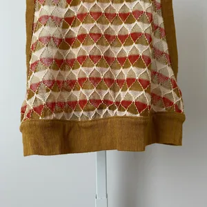 Intimately Free People Boho Geometric Knit Mesh Racerback Tank Top Small S Brown thumbnail 3