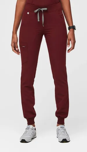 Figs Zamora Jogger Scurb Pants Burgundy PO 1777 Size Medium‎ Petite thumbnail 1
