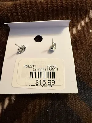 Alaska Bamboo Trading Company Forget-Me-Not Crystal Flower Dangle Earrings thumbnail 2