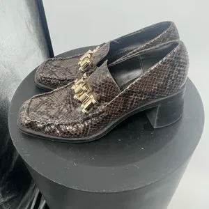 Zara‎ Brown snakeskin loafers size 6 thumbnail 5