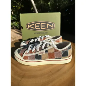 KEEN Womens Elsa Harvest Leather Suede Patchwork Lace Up Sneakers Size 7 thumbnail 4