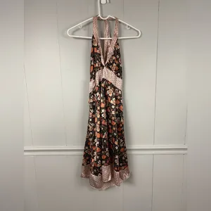 Wet Seal Vintage Y2K Halter Floral Top Dress Cottage Boho Forest Fairy Medium thumbnail 2