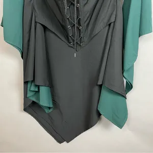 Pirate Wench Halloween Costume Women Long Bell‎ Sleeves Corset Asymmetrical Hem thumbnail 8