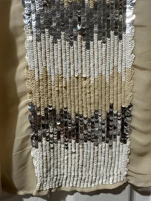 Willow & Clay Sequin-Front Cream Chiffon Tank Top thumbnail 4