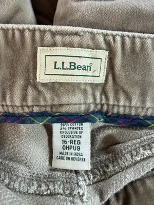 L.L. Bean Velour Pants Womens in Size 16 Light Brown Straight Leg Cabincore thumbnail 12