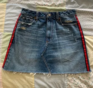 Abercrombie Jean Skirt With Racer Stripes thumbnail 1