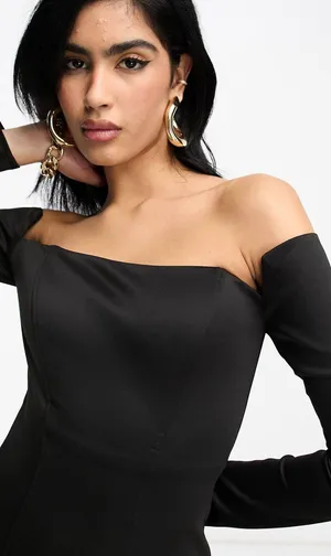Design Off Shoulder Midi Dress thumbnail 2