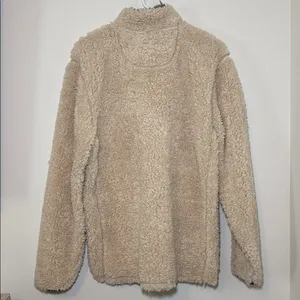 Southern Shirt Women’s Beige Half Zip Casual Sherpa Pullover Size‎ Medium thumbnail 3