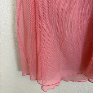 Vintage 90’s 2000’s Victoria’s Secret Chemise Sheer Pink with Lace Halter M L thumbnail 6