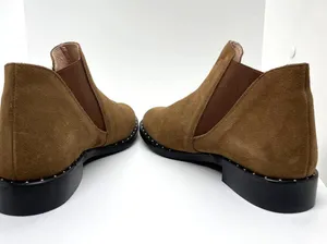 Patricia Green Palma Tan Leather Block Heel Studded Ankle High Boot Size 6 NEW thumbnail 4