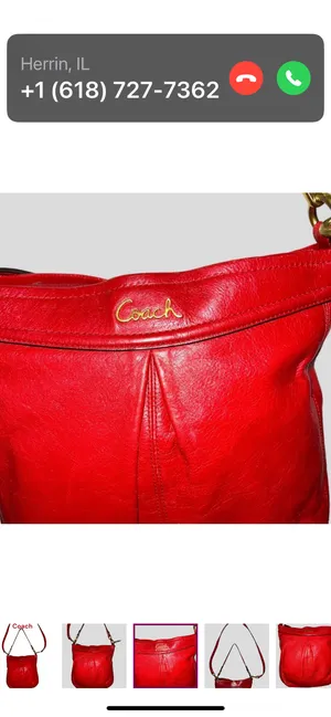 Coach Red Leather Shoulder Bag thumbnail 3