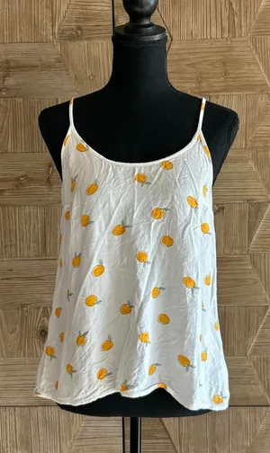 A New Day Women's Tank Top Size S White Summer Flowy thumbnail 1