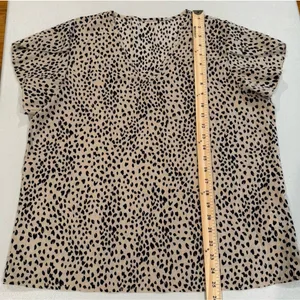 Cheetah Animal Print Top Women XL Lightweight Work Career Office Travel Vacation thumbnail 4