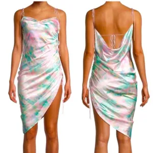 For Love & Lemons Call Me Tie Dye Colorful Pastel Open Back Midi Dress Small thumbnail 11