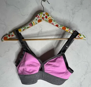 Lululemon If You're Lucky Bra Vintage Pink / Heathered Slate thumbnail 4