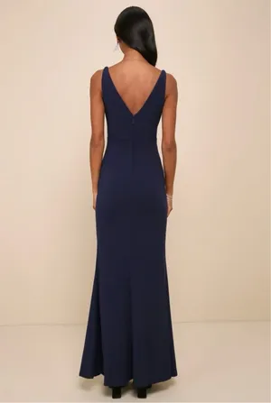Lulus Navy Blue Sleeveless Maxi Dress thumbnail 3