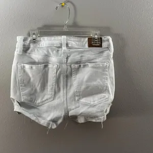 American‎ Eagle Women White Hi-Rise Shortie Shorts Denim size 2 thumbnail 6