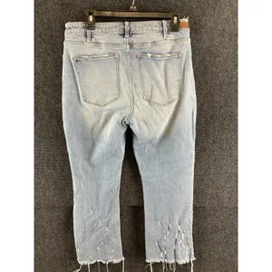 Abercrombie & Fitch Simone High Rise Ankle Flare Jeans Distressed Paint Splatter thumbnail 11