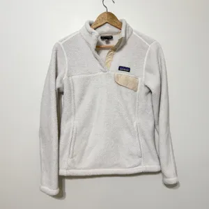 Patagonia Women's Re-Tool Snap-T® Fleece Pullover Size Small White Cream thumbnail 2