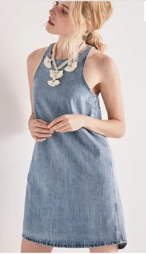 Lucky Brand Snap Back Denim Dress size small thumbnail 1