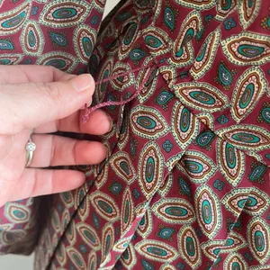 Vintage 1980s‎ Schrader Paisley Pleated Grandma Core Midi Length Dress Size 12 thumbnail 9
