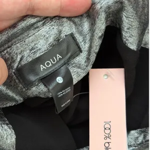 Aqua Bloomingdale's Exclusive‎ Metallic Silver Ruched Mini Skirt XS NEW thumbnail 5