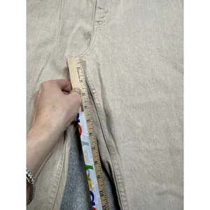 Vintage Levis 550‎ Jeans Womens 7 Med Relaxed Fit Tapered Leg Cream Made In USA thumbnail 11