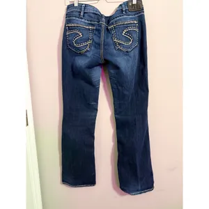 Silver Jeans Co Aiko Bootcut Dark Wash‎ Embellished Pocket Jeans Womens thumbnail 7