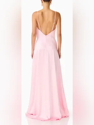 NEW ELLIATT Clementine Cowl Neck Maxi Dress scarlet red Sz L thumbnail 3