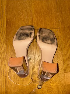 Steve Madden Clear Strap Nude Heeled Sandals Womens 6.5 thumbnail 4