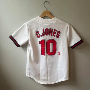 Vintage Atlanta Braves Chipper Jones #10 Jersey — Majestic Made in USA (M) thumbnail 2