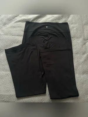 Black Lululemon Groove Nulu Super-High-Rise Flared Pant (Regular) thumbnail 3