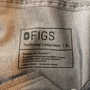 Figs Womens Kade Cargo Scrub Pants Pockets Drawstring Gray XL thumbnail 4