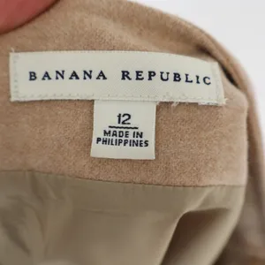 Banana Republic Tan Wool Cashmere Blend A-Line Mini Skirt Womens Size 12 thumbnail 2