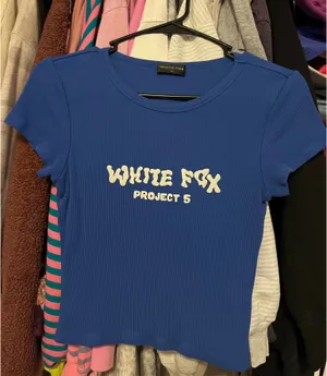 White Fox Cropped Boutique T-Shirt thumbnail 1