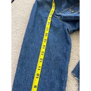 Cherokee womens denim cotton long sleeve trench car coat Size Medium with flaws thumbnail 7