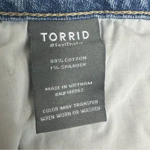 Torrid Women’s Plus 5 Inch Classic Denim HighRise Shorts Medium Wash Size 20 thumbnail 7