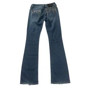 Miss Me Bootcut Jeans Medium Wash Studded Embellished Buckle Exclusive Womens Size 27 thumbnail 3