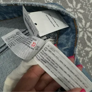 NWT Abercrombie & Fitch Curve Love High‎ Rise Mom Shorts Blue Size 22 Plus thumbnail 8