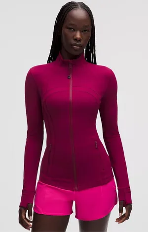 Lululemon Define Jacket Raspberry Deep Luxe Size 4 Athleisure $128 thumbnail 1