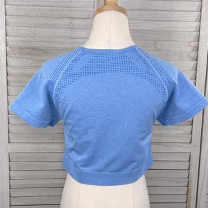 Cropped Activewear Tee Blue thumbnail 2