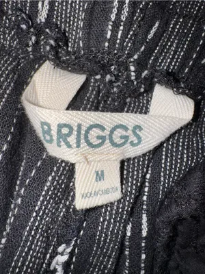 Briggs New York Black and Gray Vertical Stripe Joggers thumbnail 8